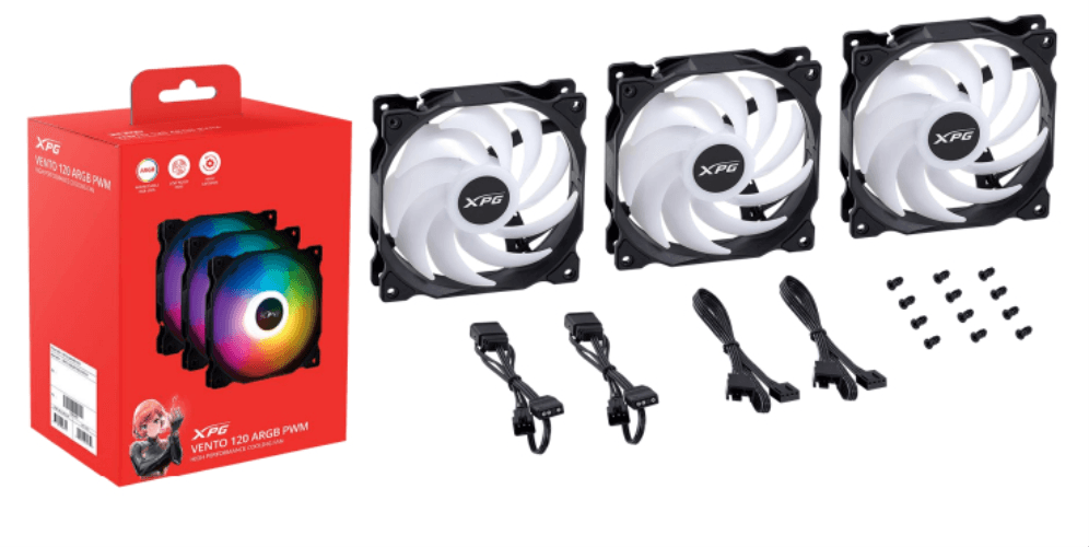 Ventilador de Caja XPG Vento 120mm Negro RGB X3