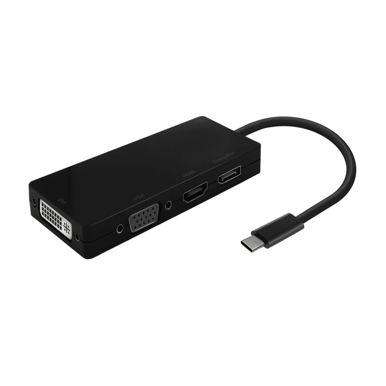 Adaptador Aisens A109-0679 Cable Conversor Usb-C A Displayport/Dvi/Hdmi/Vga Negro 15Cm
