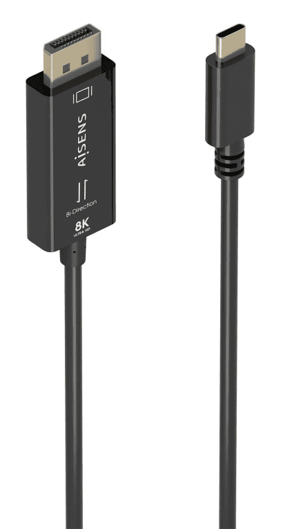 Adaptador Aisens Bidireccion USB-C a DisplayPort 8K@60Hz 1.8m — imagen 1