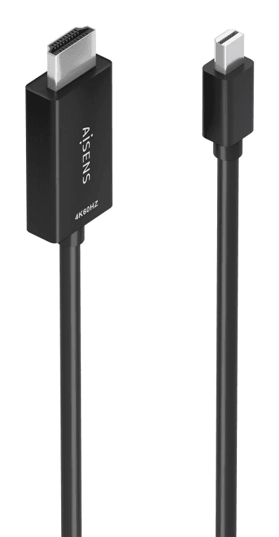 Adaptador Aisens Cable Conversor Mini DP/M a HDMI/M 4K@60Hz Negro 3.0m — imagen 1