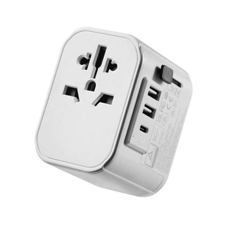 Adaptador de Viaje Ewent 2 Puertos USB y Tipo-C USA/UK/AUS/China — imagen 1