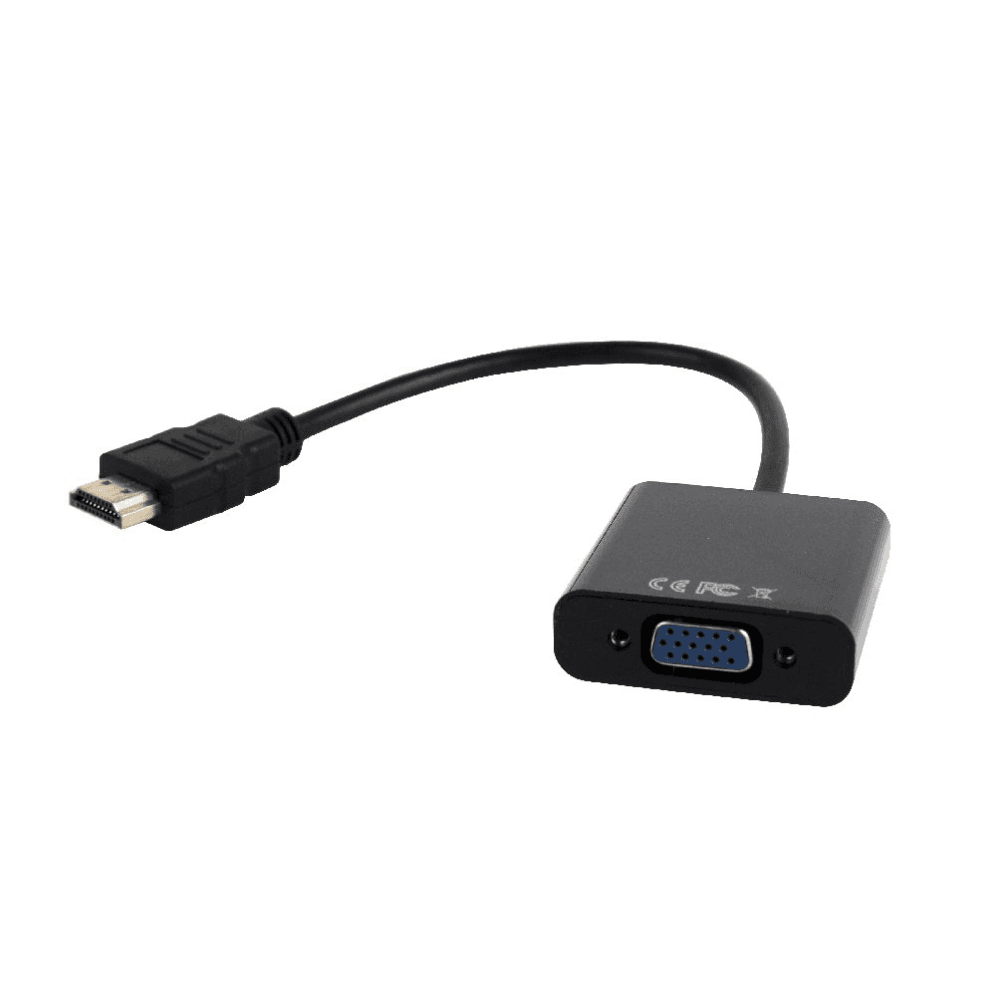 Adaptador Gembird HDMI a VGA Hembra con Audio 3.5mm 0.20m