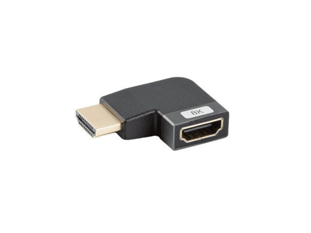 Adaptador Lanberg 8K HDMI(M) A HDMI(H) Angulo Izquierda Aluminio Plata — imagen 1