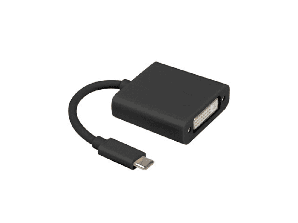 Adaptador Lanberg AD-UC-DV-01 Adaptador Usb Usb-C M 3.1 A Dvi-I H (24+5) Dual Link 15Cm Negro