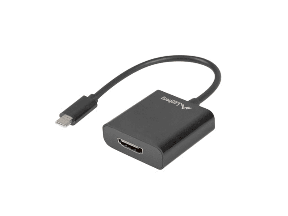 Adaptador Lanberg AD-UC-HD-01 Adaptador Usb Usb-C M 3.1 A Hdmi H 15Cm Displayport Alt Mode Negro