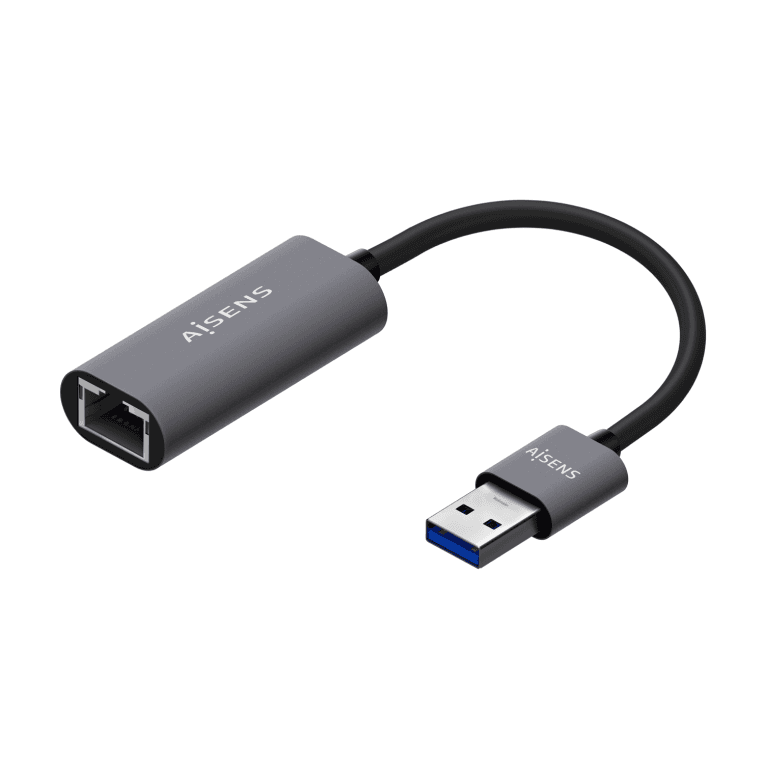 Adaptador Wifi Aisens USB 3.0 a Ethernet Gigabit Gris 15cm