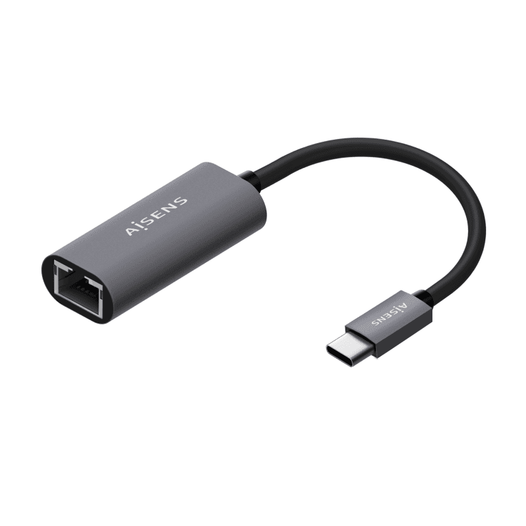 Adaptador Wifi Aisens USB-C a Ethernet Gigabit Gris 15cm
