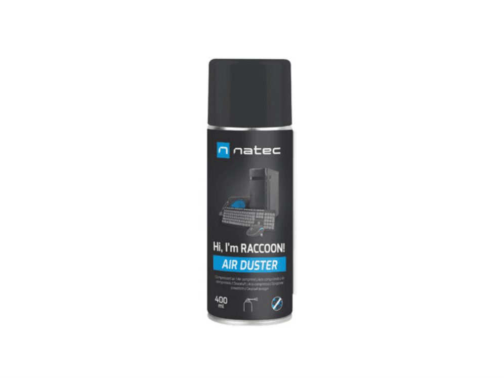 Aire Comprimido Natec Raccoon 400 ml - Limpieza Eficaz de Dispositivos