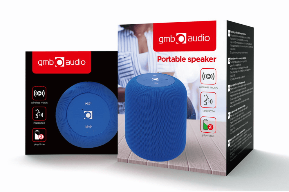 Altavoz Portátil Gembird 5W Bluetooth Con Micro Azul