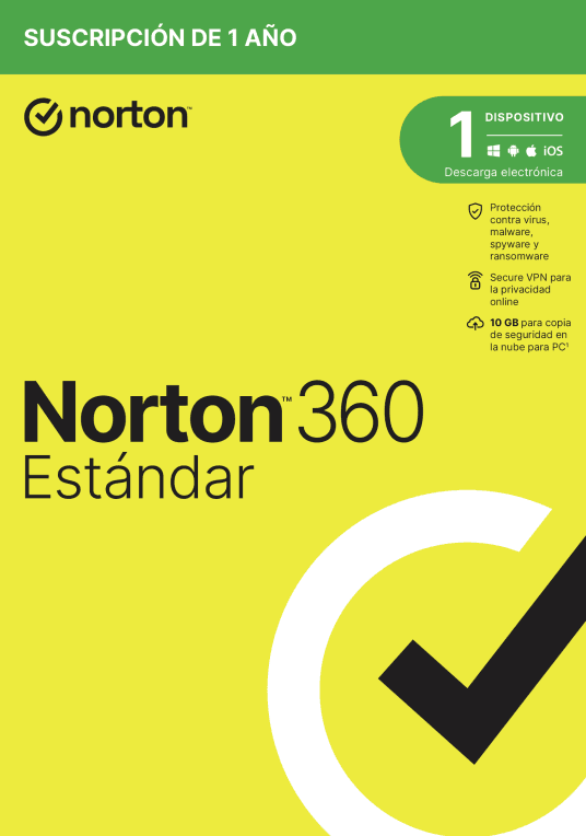 Antivirus Norton 360 Standard 1 Usuario 1 Dispositivo 1 Año