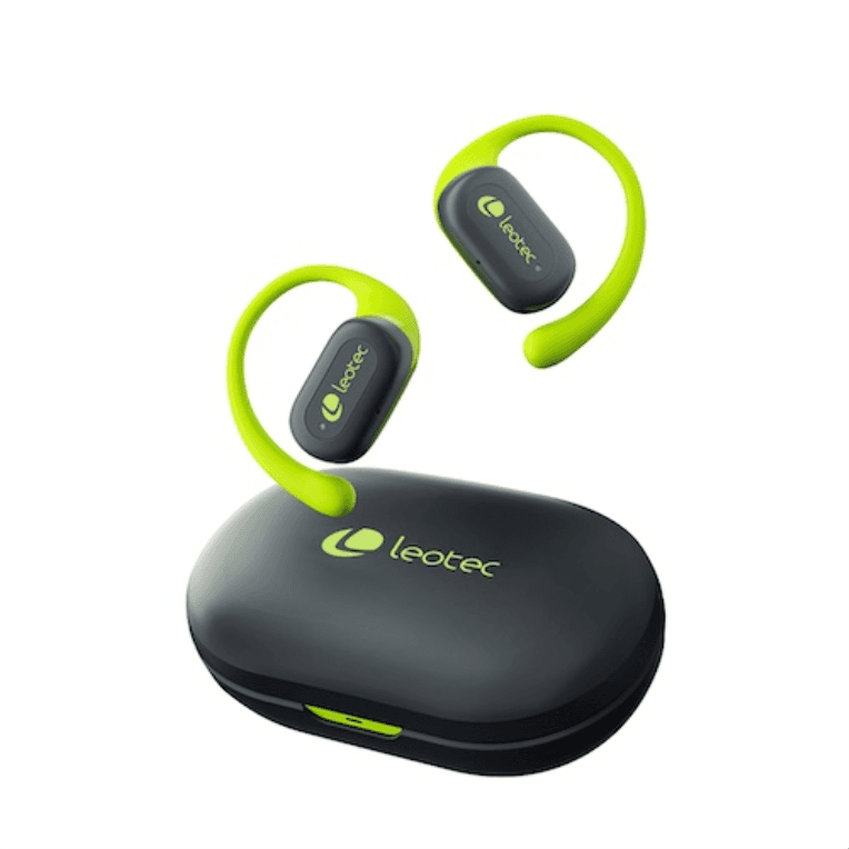 Auricular Leotec Earphones Open Air Zenith Sport Gris-Lima — imagen 1