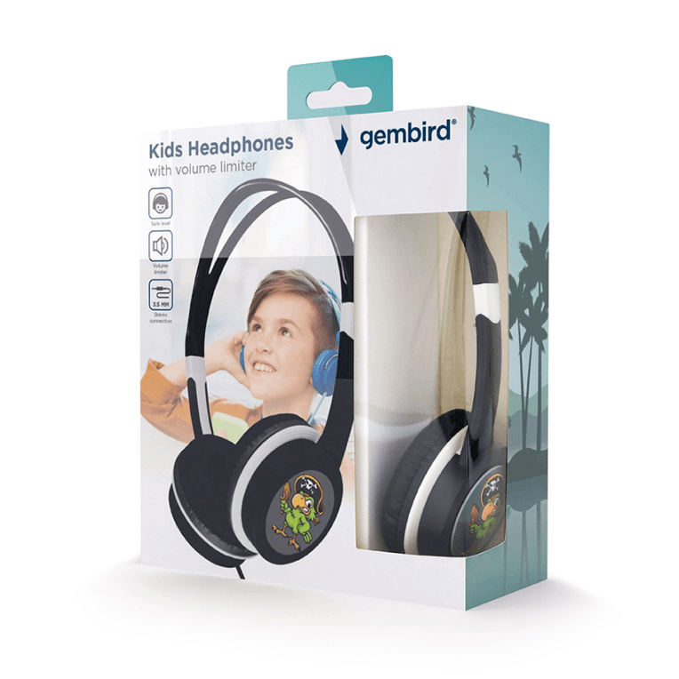 Auriculares Gembird MHP-JR-BK Infantil Negro Alambrico Jack 3.5mm