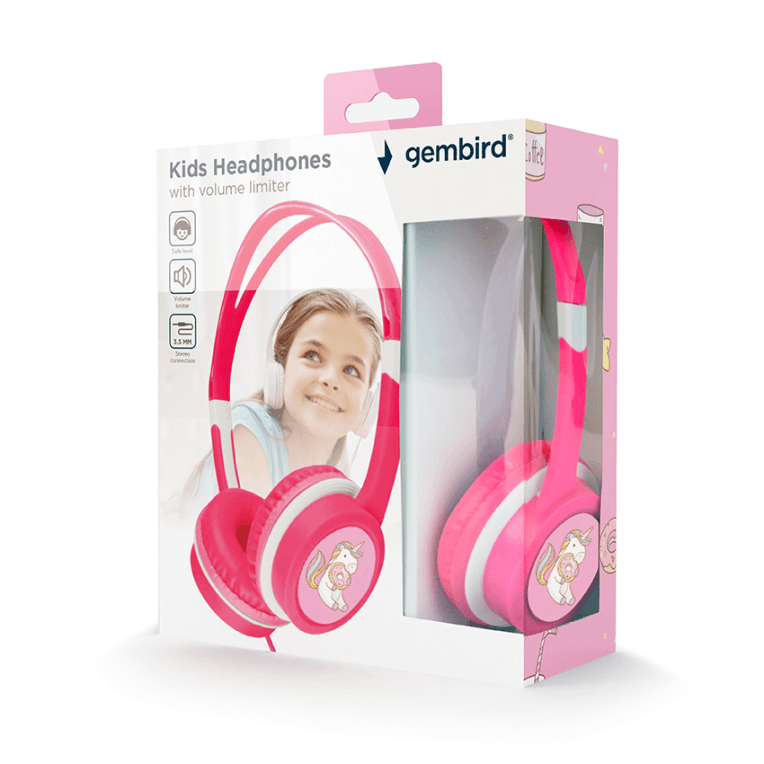 Auriculares Gembird MHP-JR-PK Infantil Rosa Alambrico Jack 3.5mm