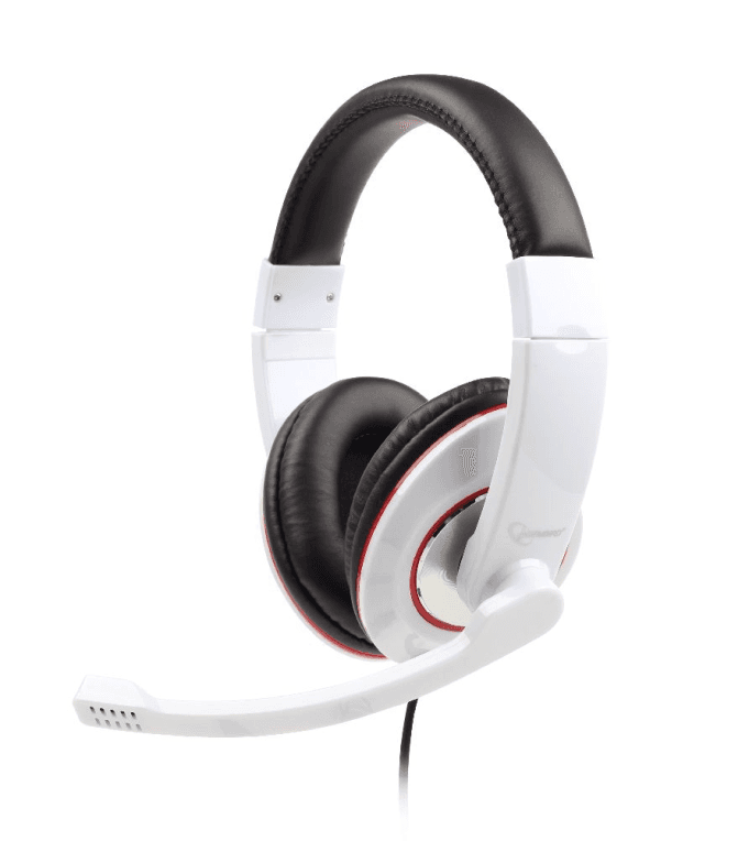 Auriculares Gembird MHS-001-GW Blanco Brillante Microfono Alambrico 3.5mm