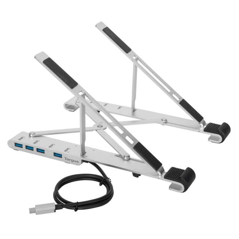 Base Portátil Targus con Hub Integrado USB-A X4 Plata — imagen 1