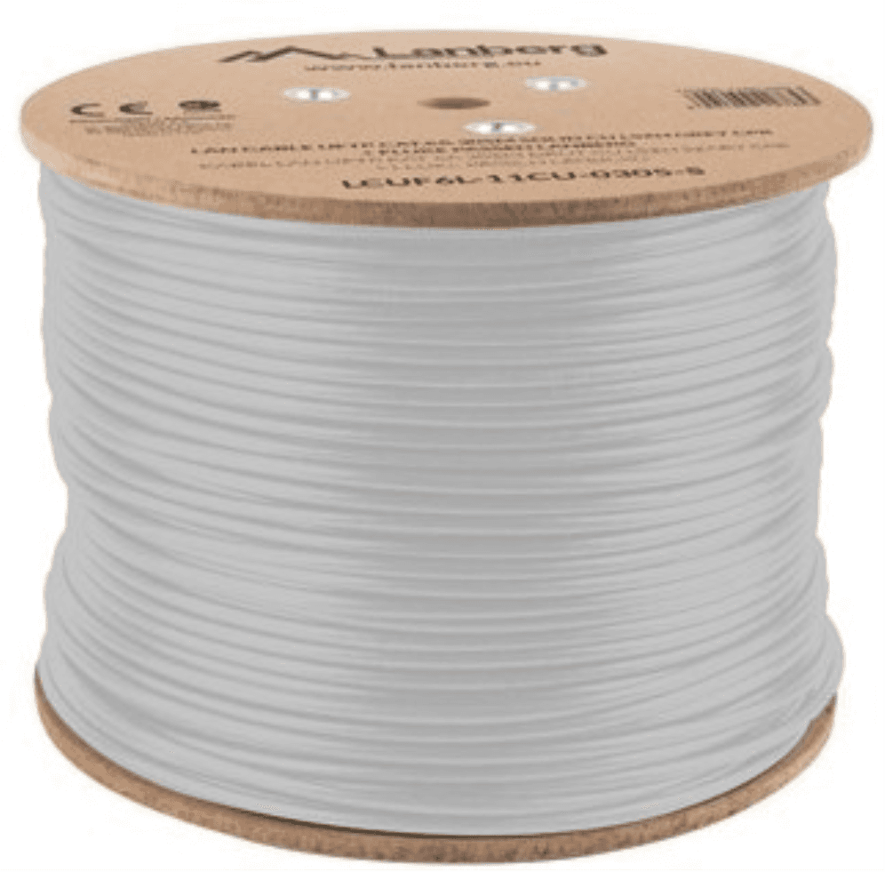 Bobina Cable de Red Lanberg LCUF6L-11CU-0305-S 305M Gris Cat6a UTP 1000MB/s — imagen 1
