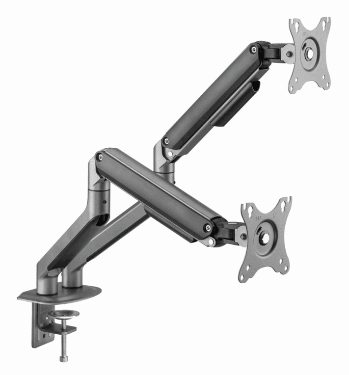 Brazo de Monitor Gembird MA-DA2-05 para 2 Pantallas de Escritorio Gris Espacial — imagen 1