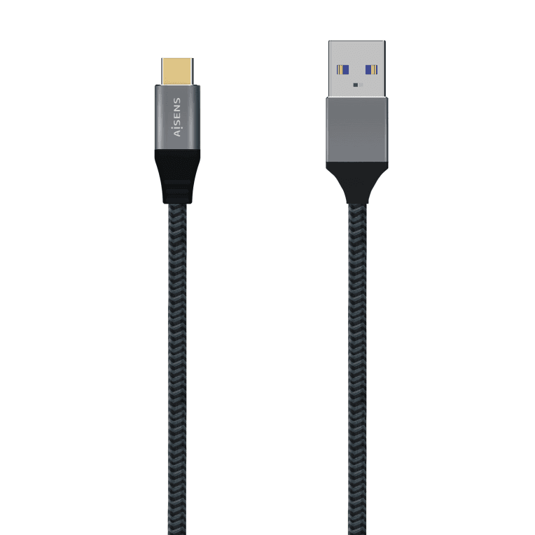 Cable Aisens USB 3.1 Gen2 Aluminio 10Gbps 3A USB-C/M-A/M 2.0m — imagen 1