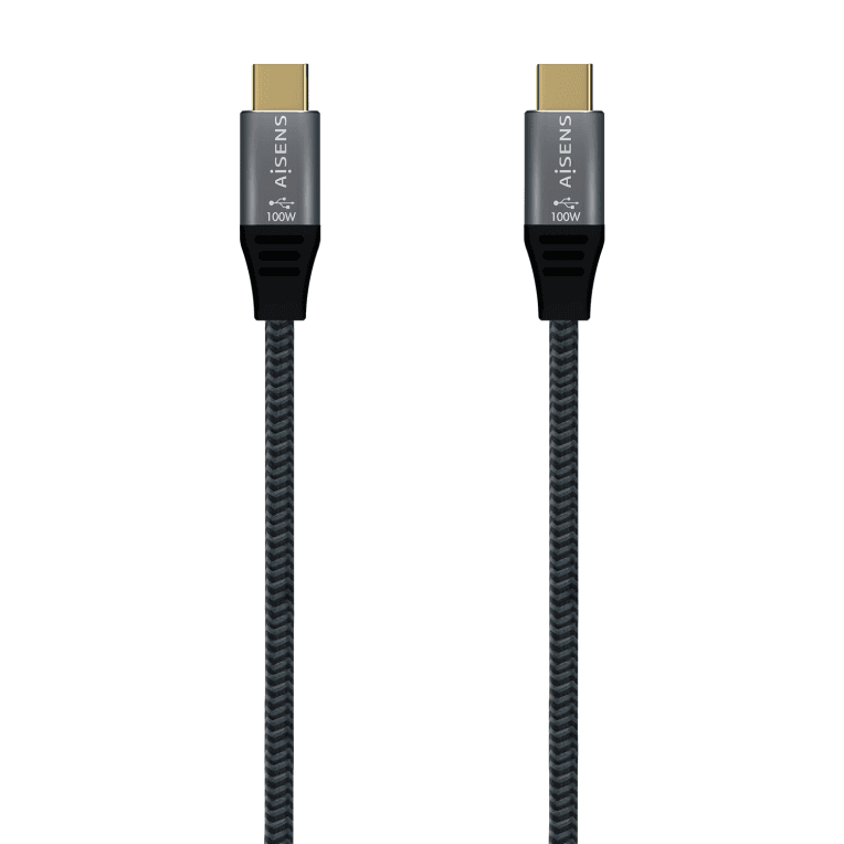 Cable Aisens USB 3.2 Gen2x2 Alu 20Gbps 8K30Hz 5A 100W USB-C 1.5m — imagen 1