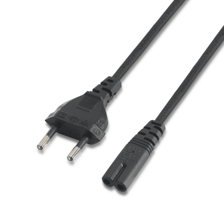 Cable Alimentación Aisens Forma 8 CEE7 16 M-C7 H Negro 1.5m