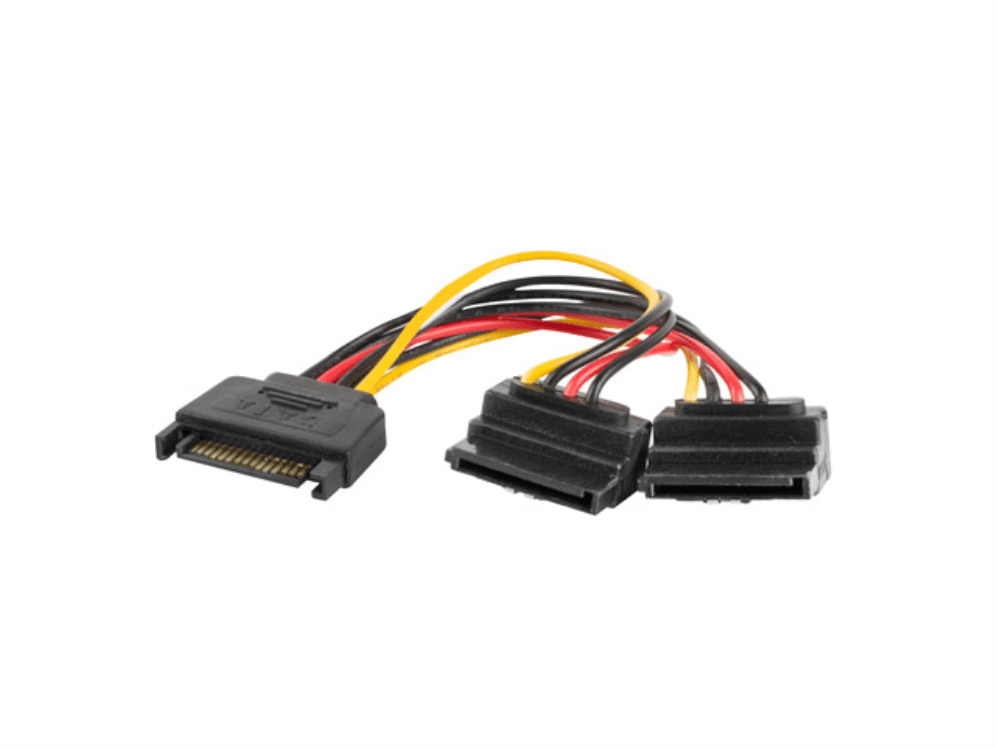 Cable de Alimentación Lanberg SATA Macho/2x SATA Hembra 15cm — imagen 1