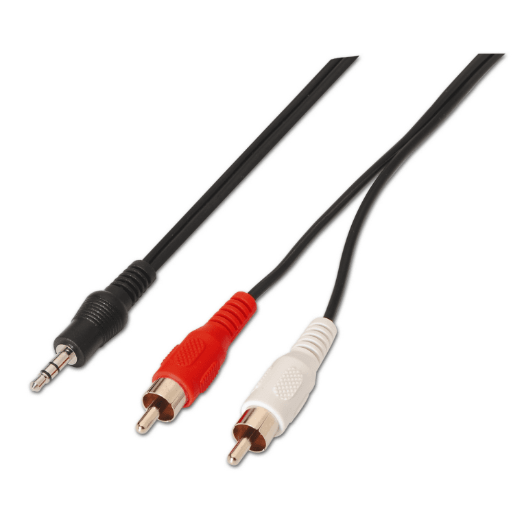 Cable de Audio Aisens Estereo Jack 3.5 M-2xRCA M Negro 1.5m — imagen 1