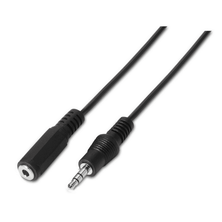 Cable de Audio Aisens Estereo Jack 3.5 M-Jack 3.5 H Negro 3.0m — imagen 1