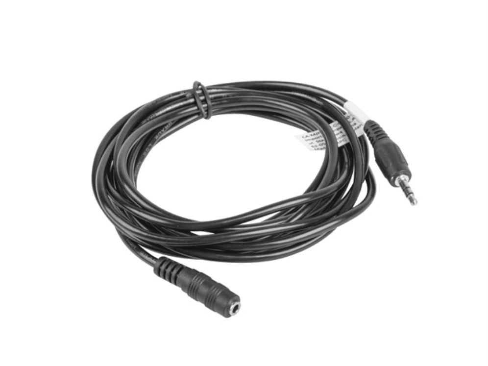 Cable de Audio Lanberg CA-MJFJ-10CC-0030-BK Estereo Jack 3.5mm Macho a Jack 3.5mm Hembra 3m Negro