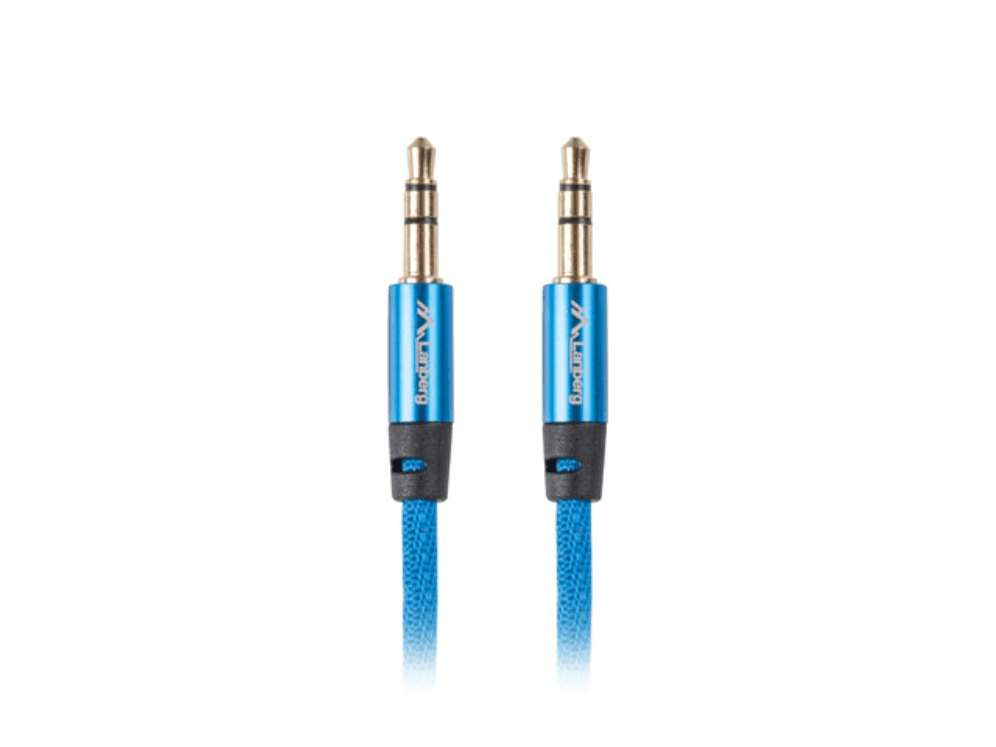 Cable de Audio Lanberg CA-MJMJ-10CU-0010-BL Estereo Jack 3.5mm Macho a Jack 3.5mm Macho 1m Azul
