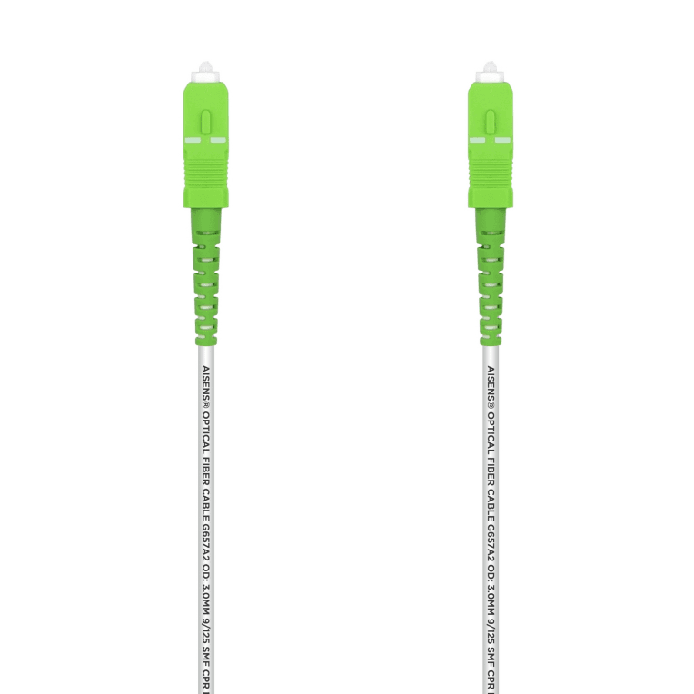 Cable de Fibra Óptica Aisens G657A2 3.0 9/125 SMF Simplex LSZH SC APC 50M