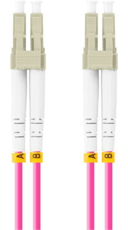Cable de Fibra Óptica Lanberg 0.5 M Multi LC/UPC-LC/UPC Duplex OM4 50/125 LSZH VI