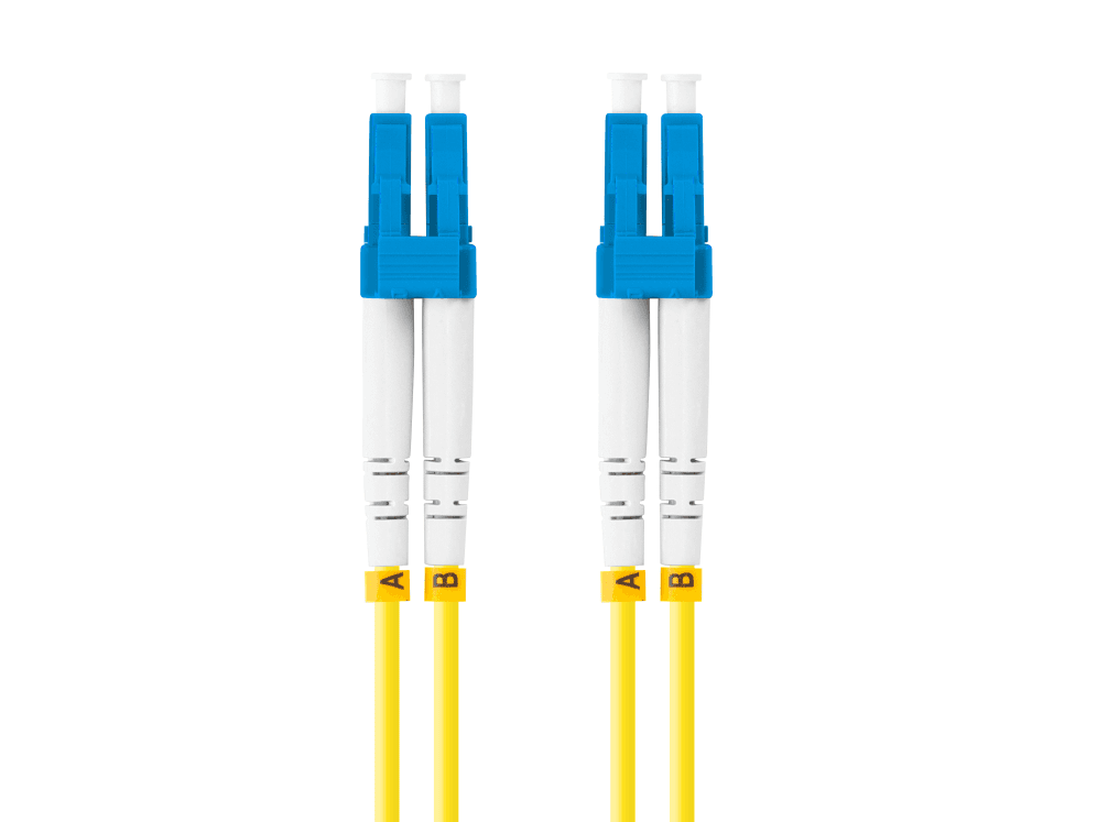 Cable de Fibra Óptica Lanberg 2M Mono LC/UPC-LC/UPC Duplex G657A1 LSZH Amarillo — imagen 1
