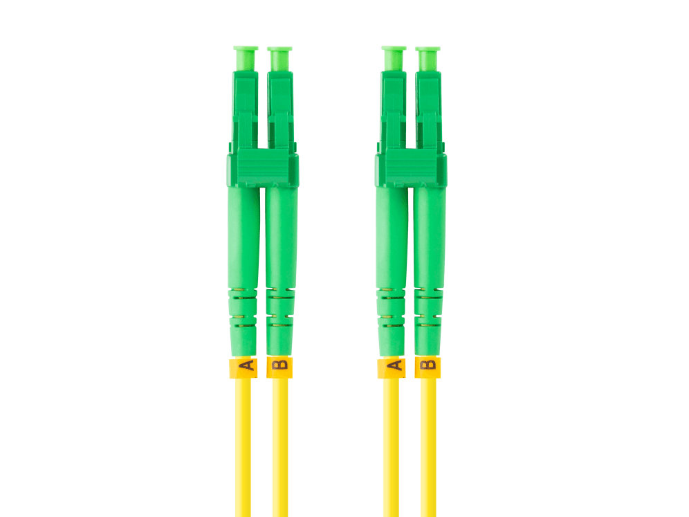 Cable de Fibra Óptica Lanberg 3M Mono LC/APC-LC/APC Duplex G657A1 LSZH Amarillo — imagen 1