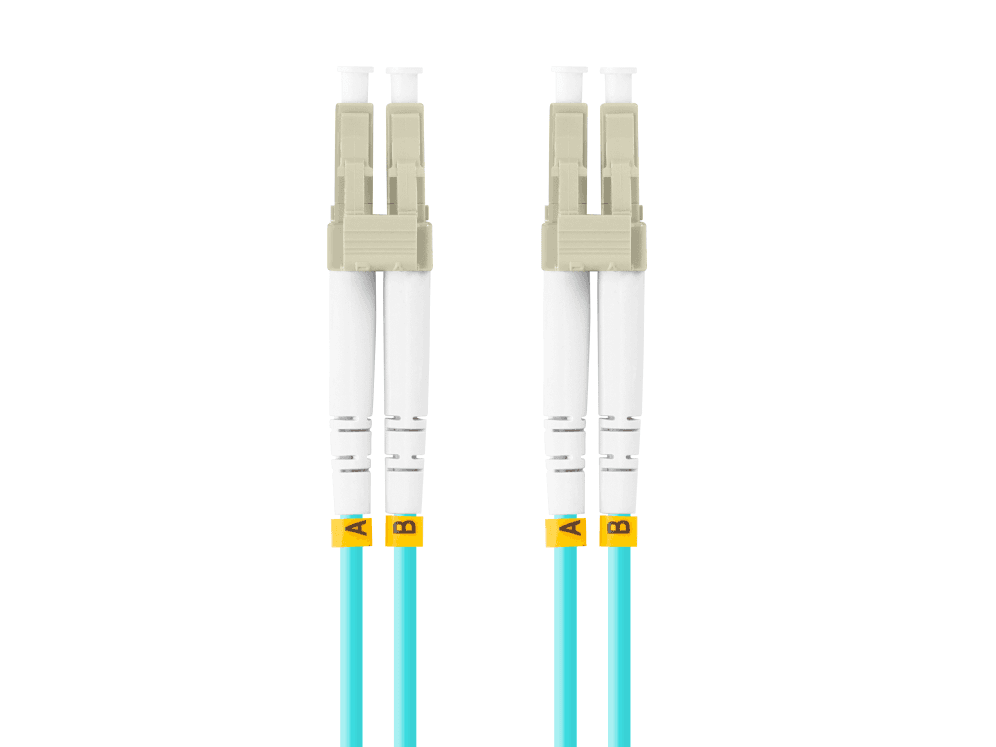 Cable de Fibra Óptica Lanberg 5M Multi LC/UPC-LC/UPC Duplex OM3 50/125 LSZH Azul — imagen 1