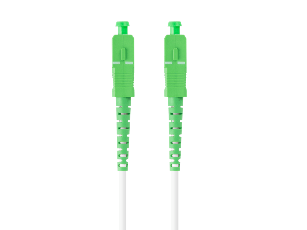 Cable de Fibra Óptica Lanberg FO-SASA-SS21-0150-WH 15m Mono Sc/Apc-Sc/Apc Simplex G657A2 Lszh Blanco — imagen 1
