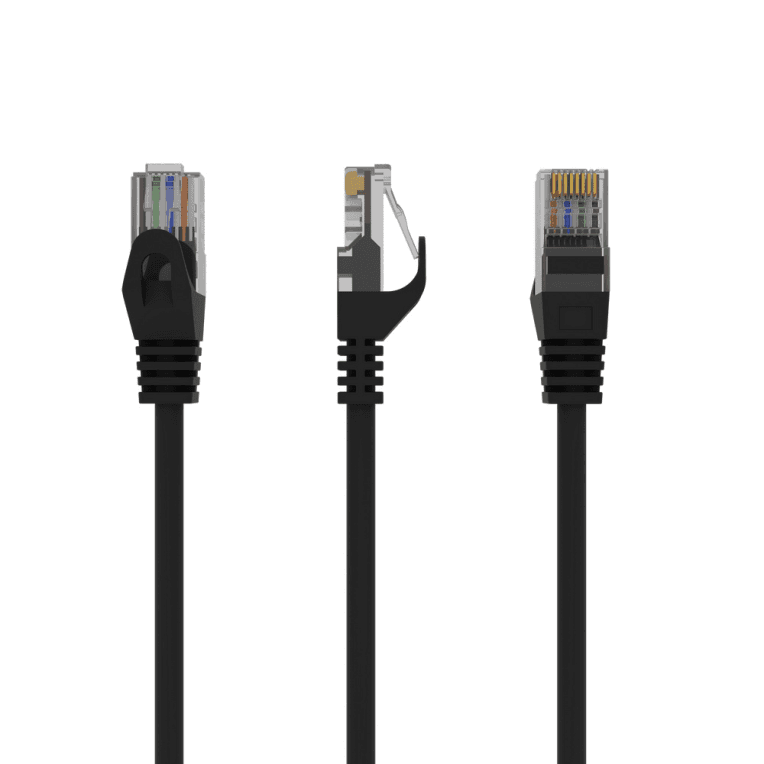 Cable de Red Gembird Cat 6 UTP Negro 0.25m PP6U-0.25M/BK — imagen 1