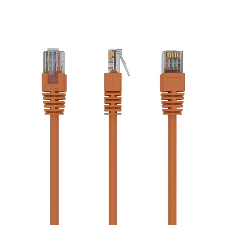 Cable de Red Gembird PP12-0,25M/O UTP CAT5E Moldeado 0,25M Naranja — imagen 1