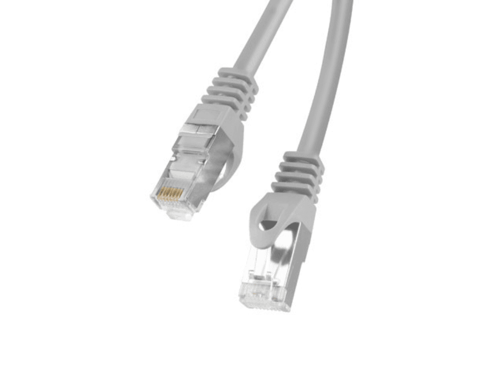 Cable de Red Lanberg Latiguillo Cat.6 FTP 2M Gris Fluke Passed — imagen 1