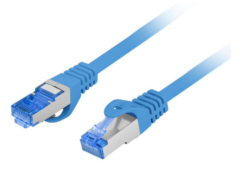 Cable de Red Lanberg Latiguillo Cat.6A S/FTP LSZH CCA 2m Azul Fluke Passed — imagen 1