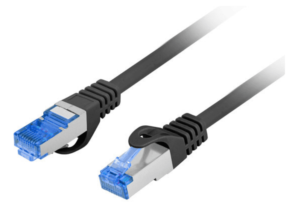 Cable de Red Lanberg Latiguillo Cat.6A S/FTP LSZH CCA 3M Negro Fluke Passed — imagen 1