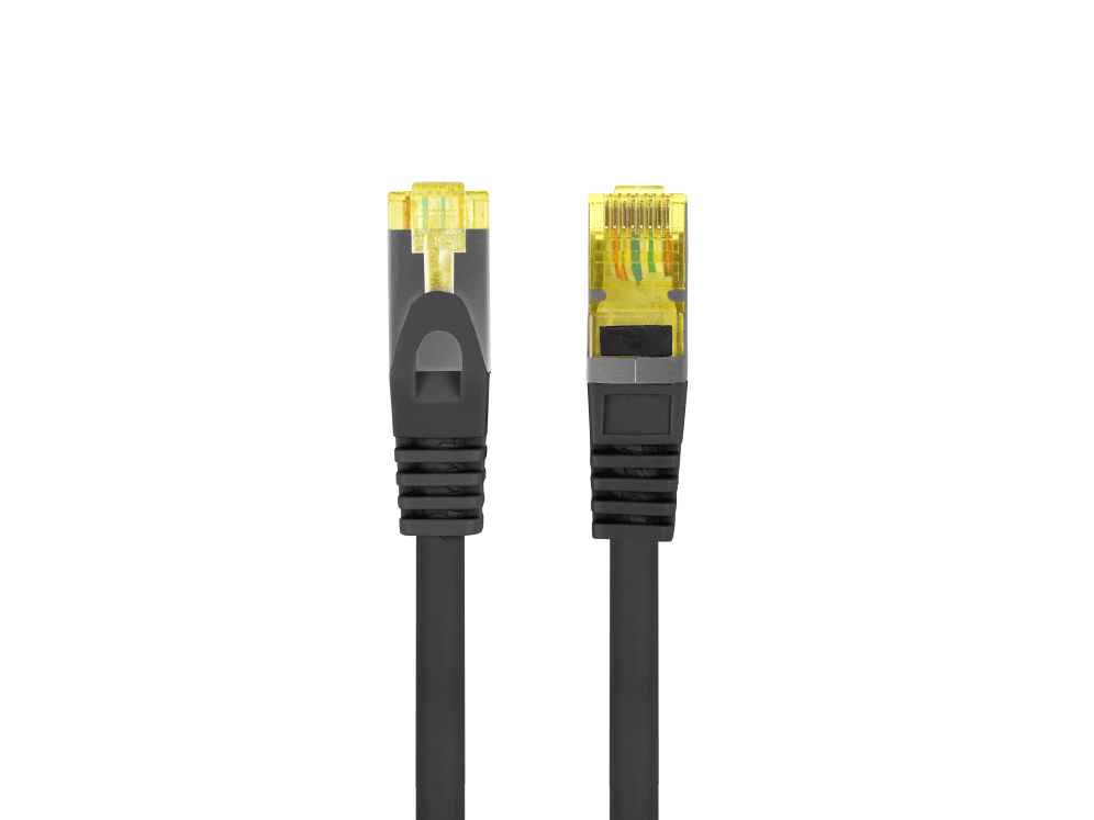 Cable de Red Lanberg Latiguillo Cat.6A S/FTP LSZH CU 2M Negro Fluke Passed — imagen 1