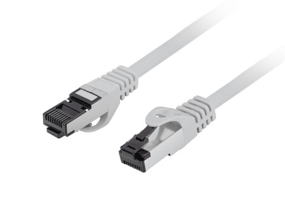 Cable de Red Lanberg Latiguillo Cat.8.1 S/FTP LSZH CU 1m Gris Fluke Passed — imagen 1