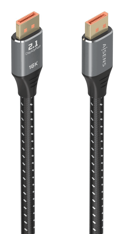 Cable DisplayPort Aisens V2.1 16K@60Hz 80Gbps DP/M-DP/M Negro 1.5M