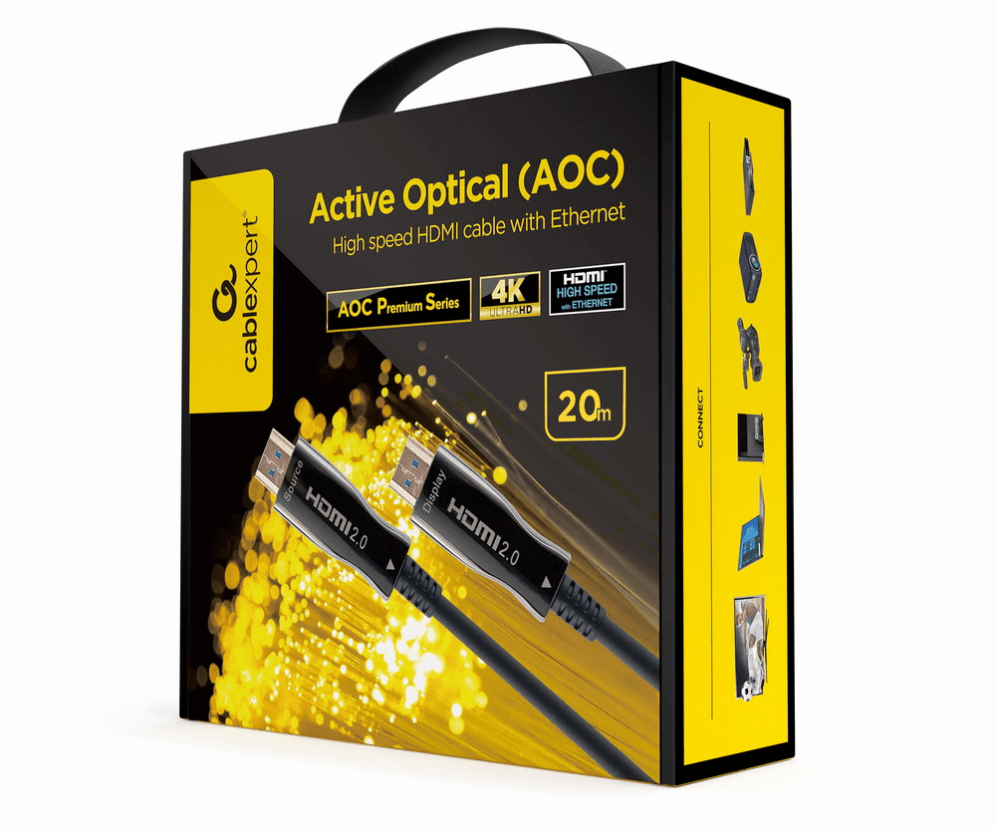 Cable HDMI Gembird Optica Activa AOC Con Ethernet 20m — imagen 1
