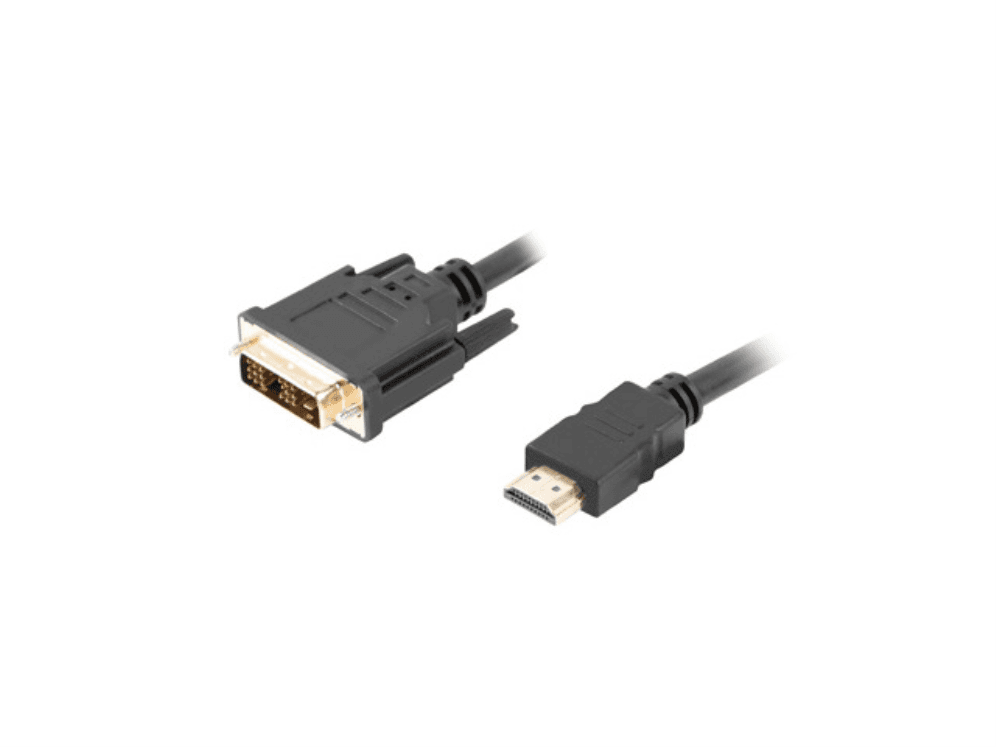 Cable HDMI Lanberg Macho a DVI-D Macho Single Link 3m Negro — imagen 1