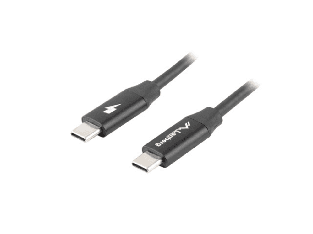 Cable Lanberg USB C Macho/Macho 1m Quick Charge 4.0 Negro — imagen 1