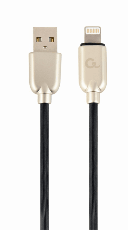 Cable Lightning Gembird 8 Pines Caucho Premium 1M Negro