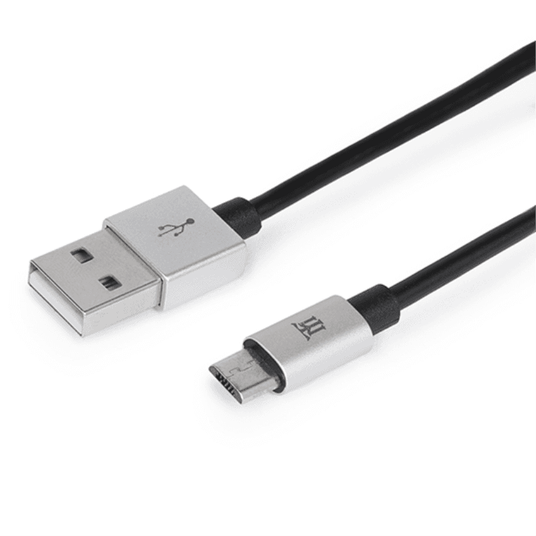 Cable Maillon Premium Micro USB 2.4 Aluminio Plateado 1m