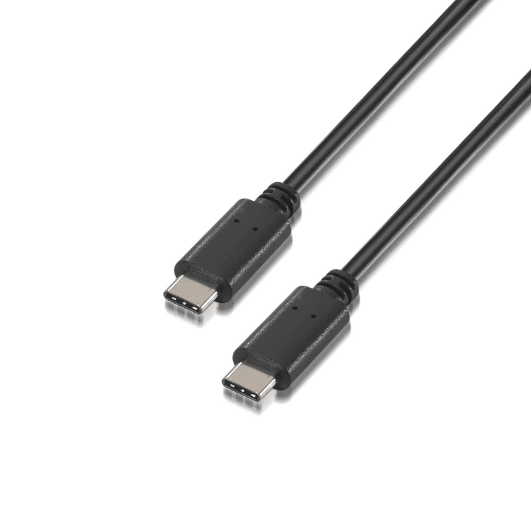 Cable o Adaptador USB Aisens USB 2.0 3A Tipo USB-C M-USB-C M Negro 1.0m — imagen 1