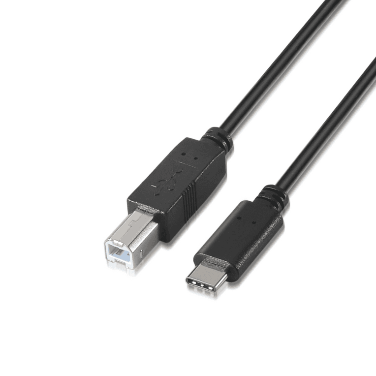 Cable o Adaptador USB Aisens USB 2.0 Impresora 3A Tipo USB-C M-B/M Negro 1.0m — imagen 1